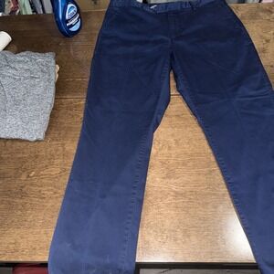 Bonobos Mens Chino Pants 35x30(29) Blue Slim Fit Flat Front Golf Business Casual